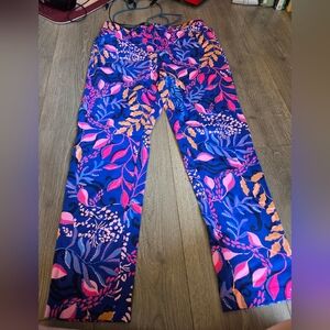 Lilly Pulitzer Stretch Kelly Pants Size 14 In Borealis Blue Absolute Purfection